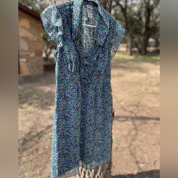 Blue Floral Dress - Picture 1 of 4